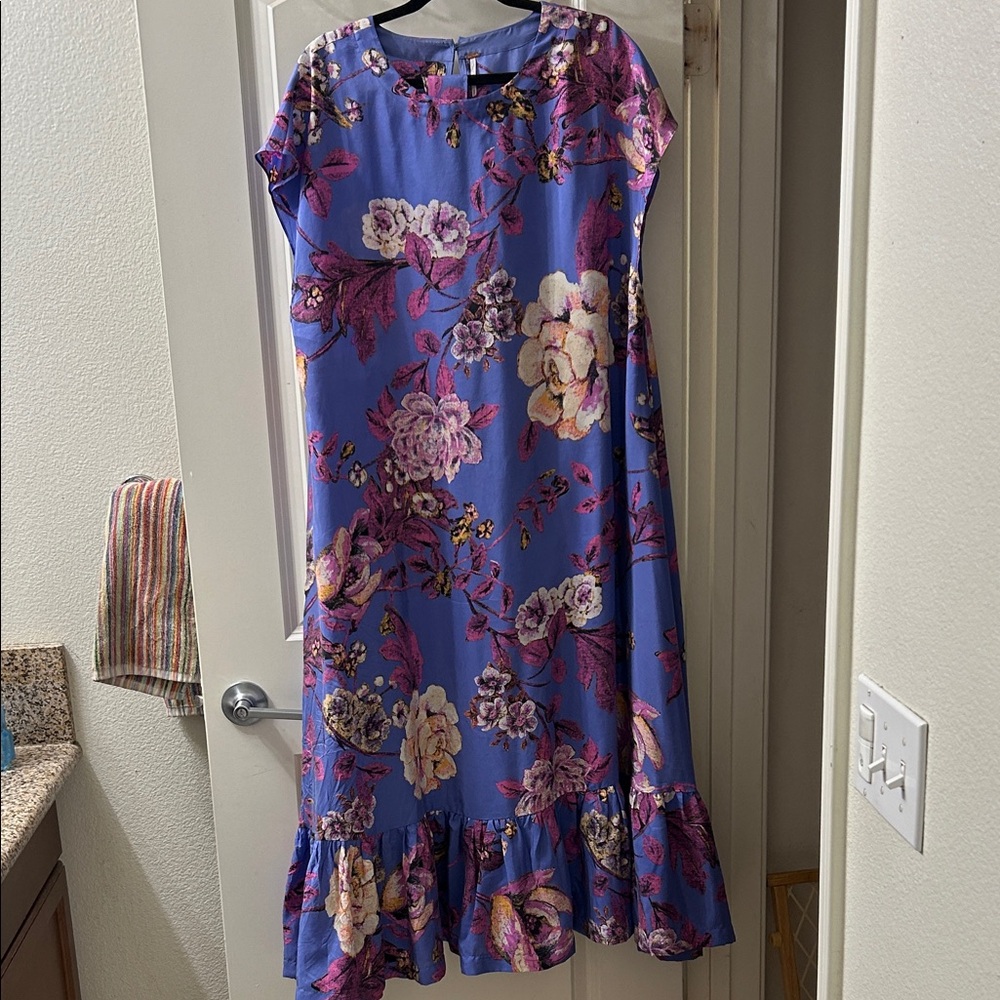Free People Silk Blossom Maxi Dress Size M